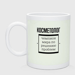 Кружка керамическая Косметолог чемпион, цвет: фосфор