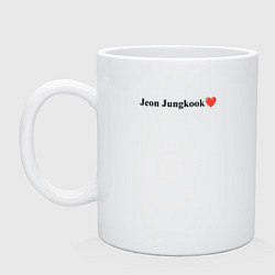 Кружка керамическая BTS Jeon Jung-kook, цвет: белый
