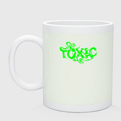 Кружка керамическая Toxic text, цвет: фосфор