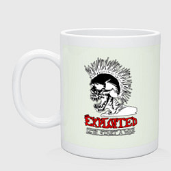 Кружка керамическая Exploited - lets start a war, цвет: фосфор