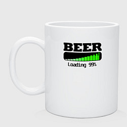 Кружка керамическая Beer loading, цвет: белый