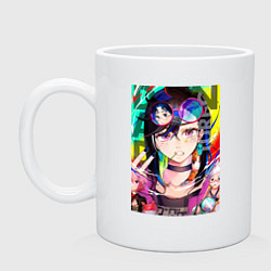 Кружка керамическая Дандадан: Момо Аясэ, цвет: белый