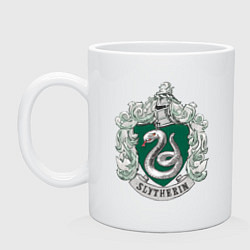 Кружка керамическая Slytherin, цвет: белый