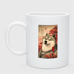 Кружка керамическая Doge meme - japan style, цвет: белый