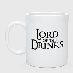Кружка керамическая Logo Lord of the drinks мем, цвет: белый
