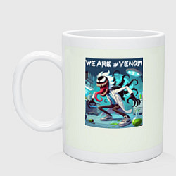 Кружка керамическая Rick and Venom - ai art fantasy, цвет: фосфор