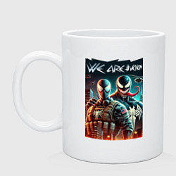 Кружка керамическая We are Venom - meme, цвет: белый