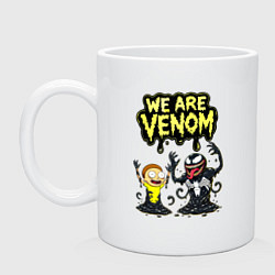 Кружка керамическая We are Venom - meme, цвет: белый