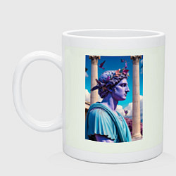 Кружка керамическая Античный герой и архитектура, цвет: фосфор