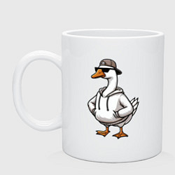 Кружка керамическая Goose on style, цвет: белый