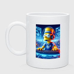 Кружка керамическая Cool Bart Simpson - esport, цвет: белый