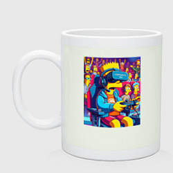 Кружка керамическая Bart Simpson - esports, цвет: фосфор