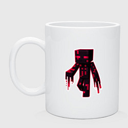 Кружка керамическая Майнкрафт слендермен, цвет: белый