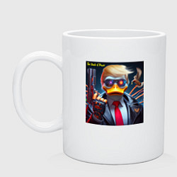 Кружка керамическая Donald Trump is the duck of peace - joke, цвет: белый