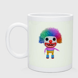 Кружка керамическая Cartoon clown colorful, цвет: фосфор