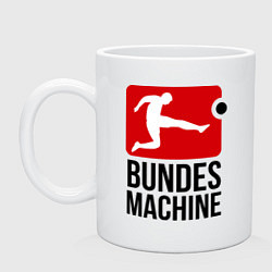 Кружка керамическая Bundes machine football, цвет: белый