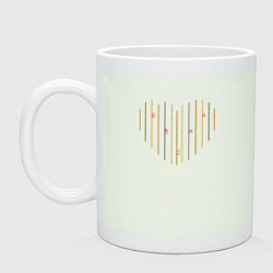 Кружка керамическая Весна на сердце, цвет: фосфор