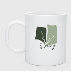 Кружка керамическая Spring, цвет: белый
