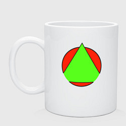 Кружка керамическая Треугольник в круге, цвет: белый