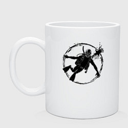 Кружка керамическая Зомби дайвер, цвет: белый