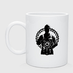 Кружка керамическая Шестерня нефтяника, цвет: белый