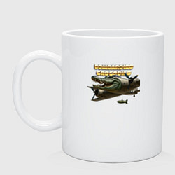 Кружка керамическая Bombardino Crocodillo, цвет: белый