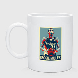 Кружка керамическая Reggie Miller, цвет: белый
