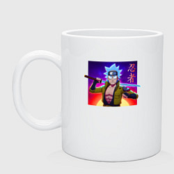 Кружка керамическая Rick Sanchez Japanese ninja - ai art fantasy, цвет: белый