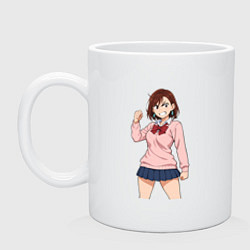 Кружка керамическая Злая Сиратори Айра Дандадан, цвет: белый