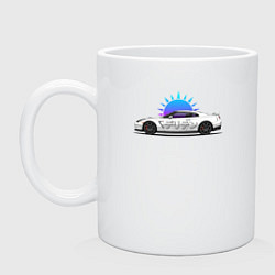 Кружка керамическая Nissan GTR - Godzilla, цвет: белый