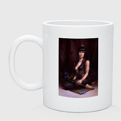 Кружка керамическая Фанарт персонажа Шэдоухарт из игры Baldurs Gate 3, цвет: белый