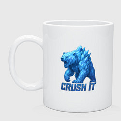 Кружка Crush it медведь из кристаллов
