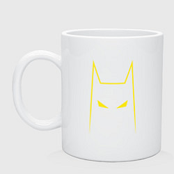 Кружка керамическая Batman minimalism, цвет: белый