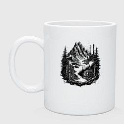 Кружка керамическая Уральская индустриальная симфония, цвет: белый