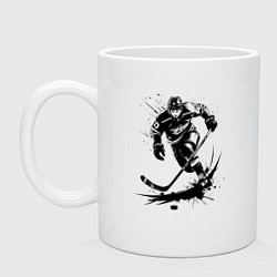 Кружка керамическая Динамика льда, цвет: белый