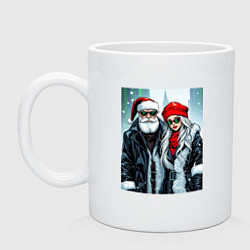 Кружка Дед Морознео и Тригурочка: в стиле комиксов