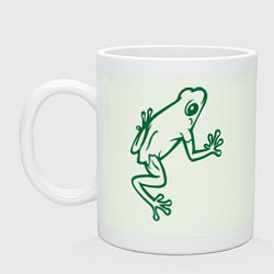 Кружка керамическая Лягушка, цвет: фосфор