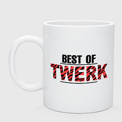 Кружка керамическая Best of twerk, цвет: белый