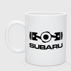 Кружка керамическая Subaru, цвет: белый