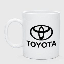 Кружка керамическая Toyota Logo, цвет: белый