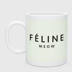 Кружка керамическая Feline Meow, цвет: фосфор