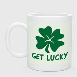 Кружка керамическая Get lucky, цвет: фосфор