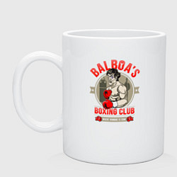 Кружка керамическая Balboa's Boxing Club, цвет: белый
