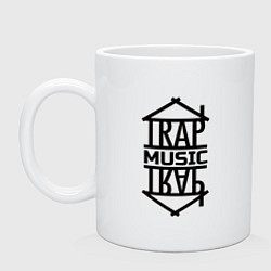 Кружка керамическая TRAP music, цвет: белый