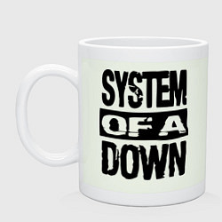 Кружка керамическая System Of A Down, цвет: фосфор