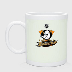 Кружка керамическая NHL: Anaheim Ducks, цвет: фосфор