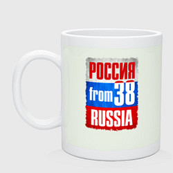 Кружка керамическая Russia: from 38, цвет: фосфор