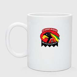 Кружка керамическая Chicago Blackhawks Hockey, цвет: белый