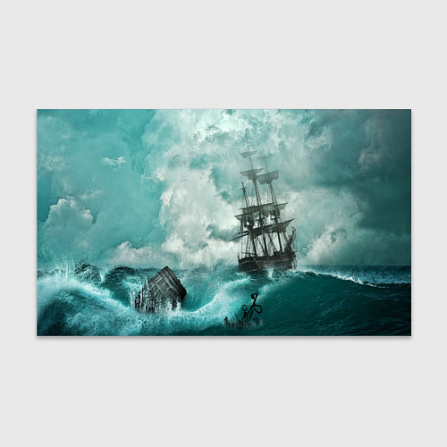 Бумага для упаковки Море / 3D-принт – фото 1