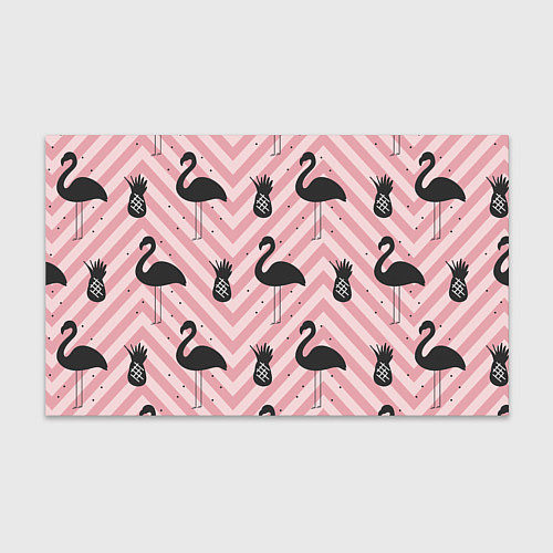 Бумага для упаковки Черный фламинго арт / 3D-принт – фото 1